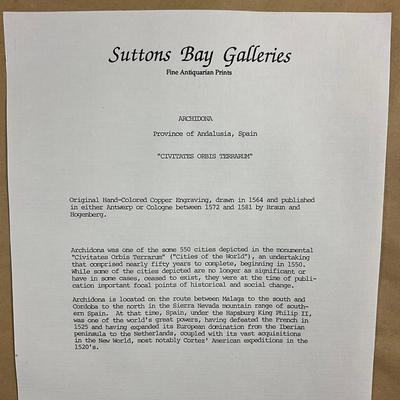 678 Original Hand-Colored Engraving After Georg Braun & Frans Hogenberg (16th Century) From Civitates Orbis Terrarum