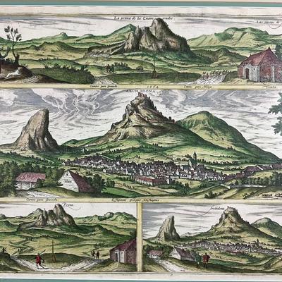 678 Original Hand-Colored Engraving After Georg Braun & Frans Hogenberg (16th Century) From Civitates Orbis Terrarum