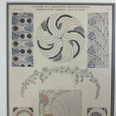 679 Print Of The Journal Of Decoration “Le Journal de la Décoration, Publication Périodique Ornamentation Viennoise” By Otto Prutscher
