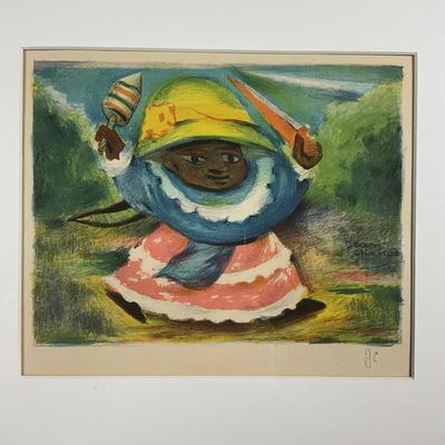 680 Original Jean Charlot Framed & Matted Color Etching