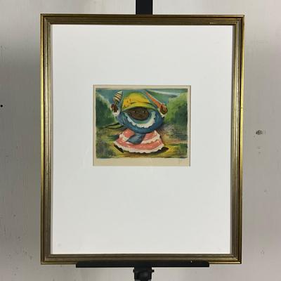 680 Original Jean Charlot Framed & Matted Color Etching
