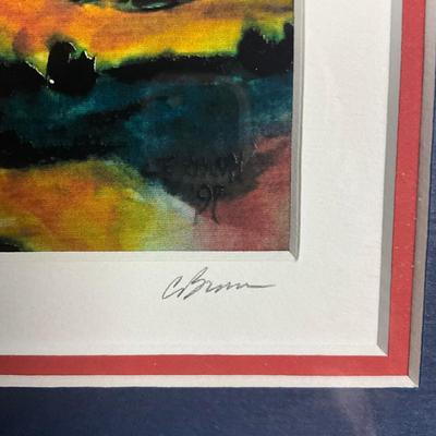 681 Framed And Matted Signed Print "East 62nd Streat"