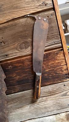 ANTIQUE BEET KNIFE AND HAY KNIFE/SAW