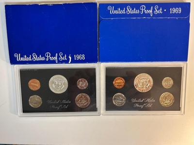 1968 & 1969 UNITED STATES MINT TO PROOF SETS