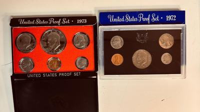 1972 & 1973 UNITED STATES MINT PROOF SETS