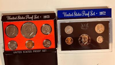 1972 & 1973 UNITED STATES MINT PROOF SETS