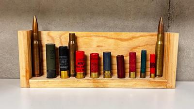50 CALIBER AND SHOTGUN SHELL DISPLAY PIECE