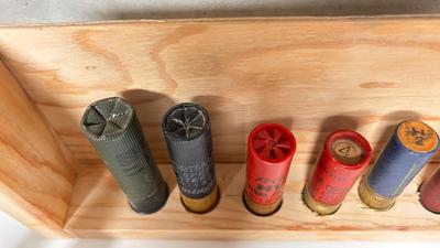 50 CALIBER AND SHOTGUN SHELL DISPLAY PIECE