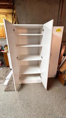 NICE SPACIOUS WHITE STORAGE CABINET