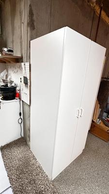 NICE SPACIOUS WHITE STORAGE CABINET