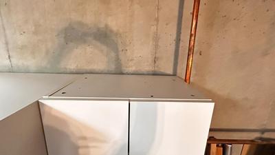 NICE SMALLER WHITE STORAGE CABINET