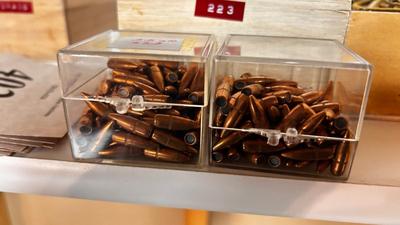 .223 SHELLS, BULLETS AND CLIPS FOR RELOADING