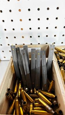 .223 SHELLS, BULLETS AND CLIPS FOR RELOADING