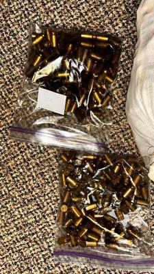 ANOTHER LARGE LOT OF 45 SHELLS AND BULLETS FOR RELOADING