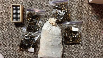 ANOTHER LARGE LOT OF 45 SHELLS AND BULLETS FOR RELOADING