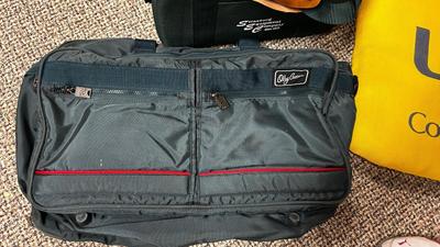 UNIVERSITY OF NORTHERN COLORADO BLEACHER CUSHIONS TRAVEL BAG, ALADDIN SOFT SIDE COOLER AND DRINK DISPENSER