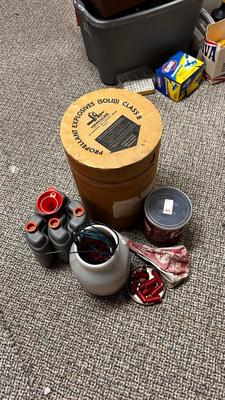 POWDER/SHOT CONTAINERS, CLASS B POWDER AND EMPTY CARTRIDGES FOR MAKING M80’s, LEAD SHOT