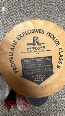 POWDER/SHOT CONTAINERS, CLASS B POWDER AND EMPTY CARTRIDGES FOR MAKING M80’s, LEAD SHOT