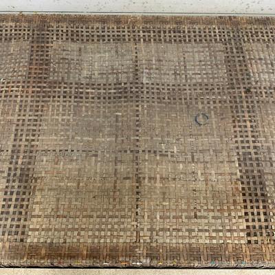 657 Mid Century Iron and Cane Dining Table By Danny Ho Fong