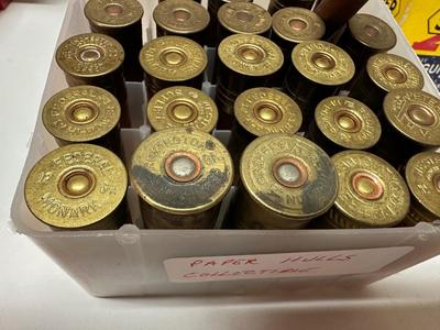 COLLECTIBLE PAPER HULL VARIOUS SHOTGUN AMMO AND 16 GAUGE SHOTGUN AMMO