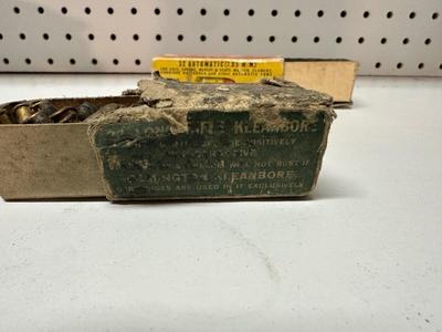 BOX OF 25 AUTO FULL METAL JACKETS, ,PARTIAL BOX OF 32 AUTO, OTHER VARIOUS PISTOL AMMUNITION
