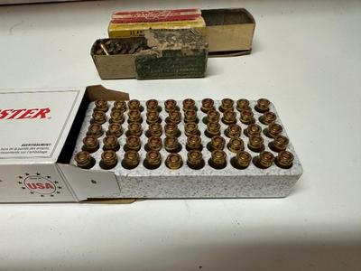 BOX OF 25 AUTO FULL METAL JACKETS, ,PARTIAL BOX OF 32 AUTO, OTHER VARIOUS PISTOL AMMUNITION