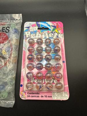 2 PACKAGES OF MARBLES