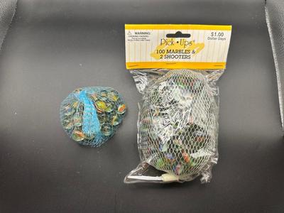 2 BAGS OF MARBLES