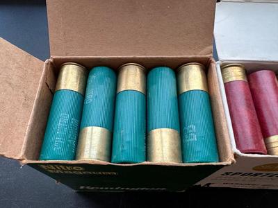 SEARS COLLECTIBLE PAPER HULL 12 GAUGE SHOTGUN AMMO AND 12 GAUGE REMINGTON NITRO MAGNUM AMMO