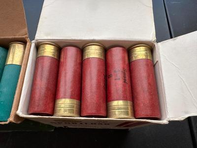 SEARS COLLECTIBLE PAPER HULL 12 GAUGE SHOTGUN AMMO AND 12 GAUGE REMINGTON NITRO MAGNUM AMMO
