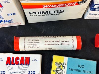 PISTOL AND SHOTSHELL PRIMERS PLUS BULLET LUBRICANT