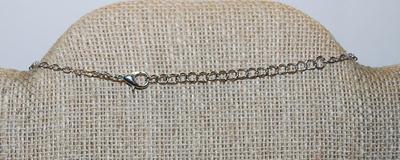 Beautiful HUMMINGBIRD NECKLACE on a Silver Tone Teardrop Setting and Lobster Clasp 20" L