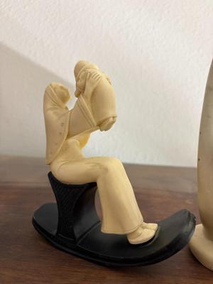 Bianchi G. Ruggeri Mother & Child Rocking Sculpture & Shona African Art Soap Sculpture