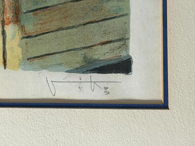 Market Scene Lithograph by Victor Viko