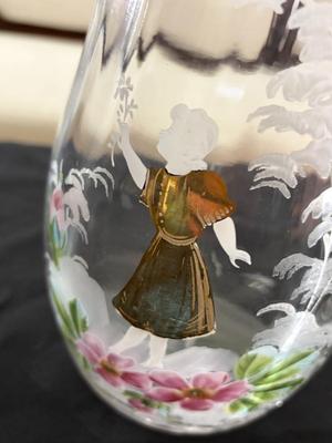 Mary Gregory Ruffled Pitcher