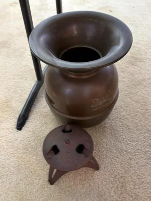 Union Pacific Railroad Brass Spittoon & incense burner