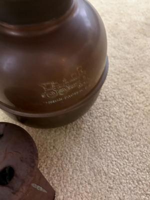 Union Pacific Railroad Brass Spittoon & incense burner