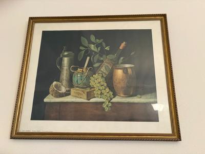 Grapes and wine picture