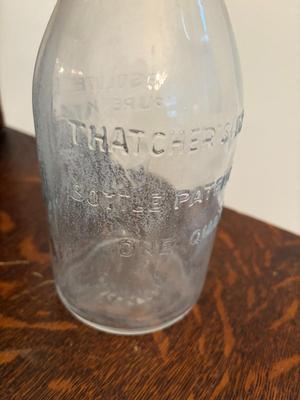 Thatcher's Dairy bottle & purple glass jug