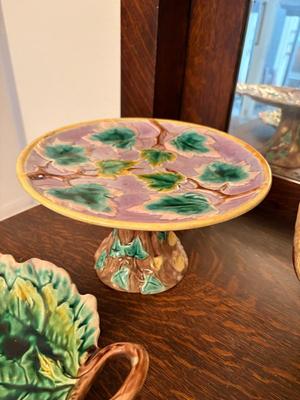 5 pieces Majolica Leaf Dishes