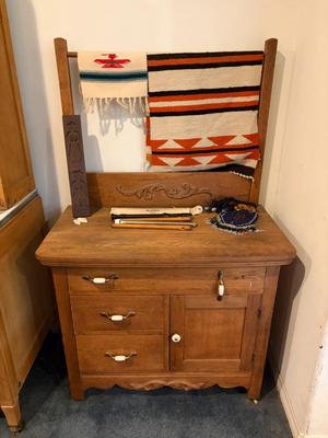 Oak washstand