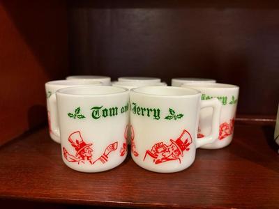 8 Hazel Atlas Tom & Jerry Mugs