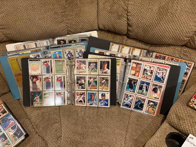 7 Binders of sports trading cards