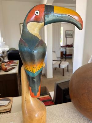 Hand carved Balsa wood toucan