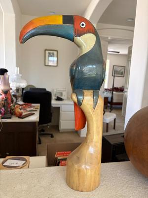 Hand carved Balsa wood toucan
