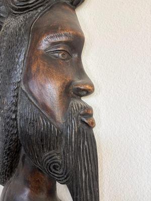 Hand carved African style tribal mask