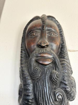 Hand carved African style tribal mask