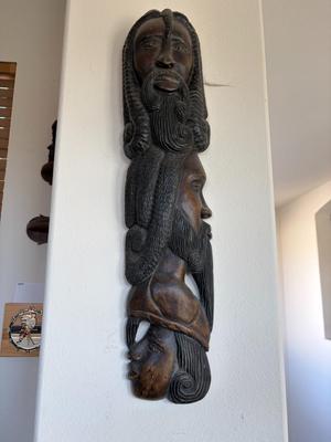 Hand carved African style tribal mask