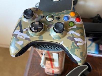 XBOX 360 console, games, guitar and controller