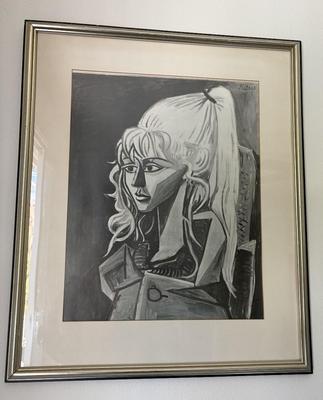 Picasso print "Sylvette in Green Chair"